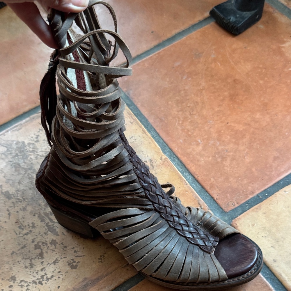 freebird India Strappy Heeled Boots - Picture 3 of 7